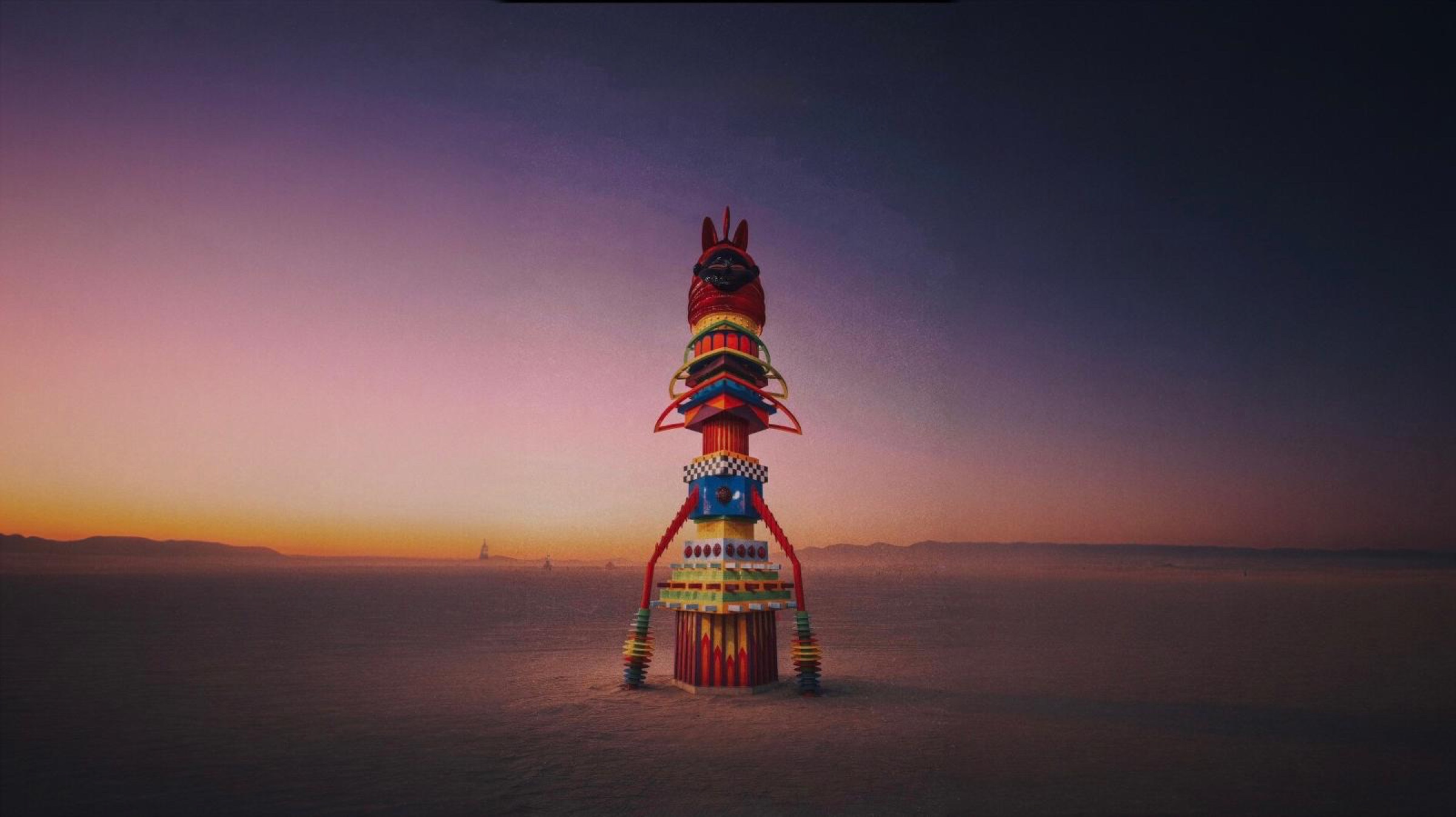 The Mothership Connection at dusk on the playa